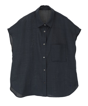 SHEER FRENCH SLEEVE SHIRT