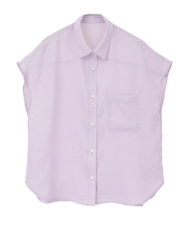 SHEER FRENCH SLEEVE SHIRT 詳細画像 ピンク 1