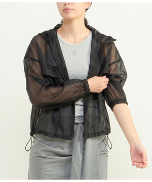 SHEER LIGHT ZIP HOODIE