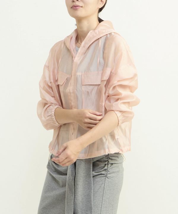 SHEER LIGHT ZIP HOODIE 詳細画像 3