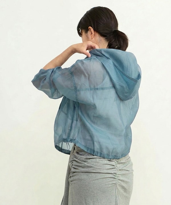 SHEER LIGHT ZIP HOODIE 詳細画像 ブルー 1