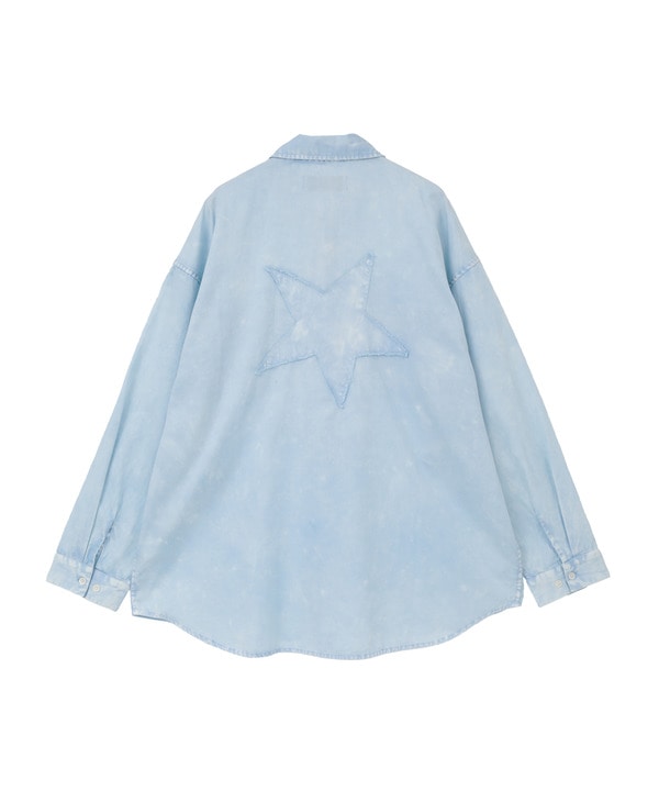 ACID WASH STAR★ PATCH OVER SHIRT 詳細画像 15