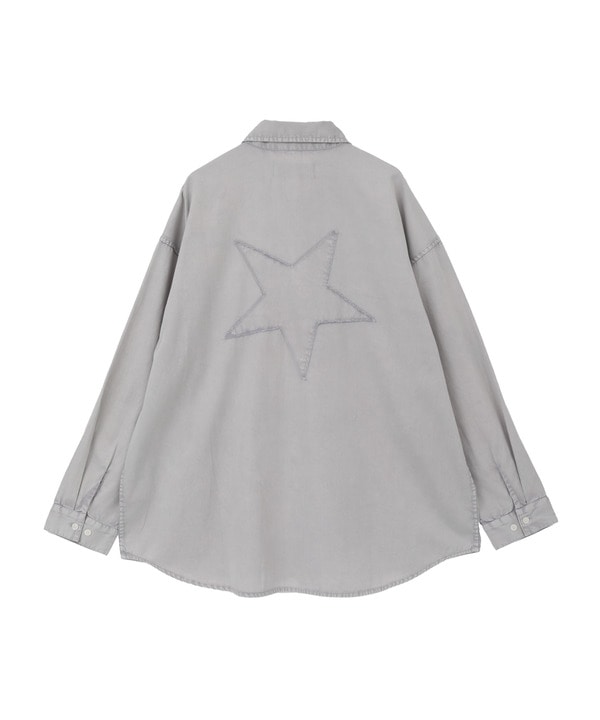 ACID WASH STAR★ PATCH OVER SHIRT 詳細画像 17