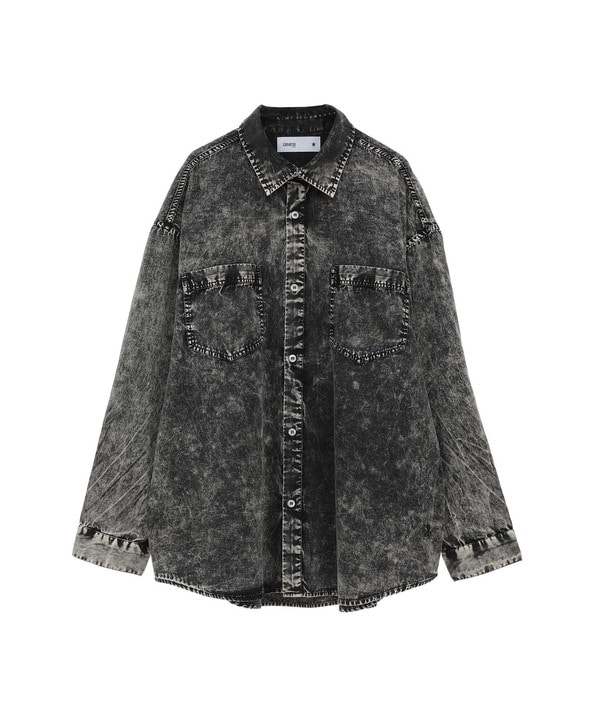 ACID WASH STAR★ PATCH OVER SHIRT 詳細画像 7