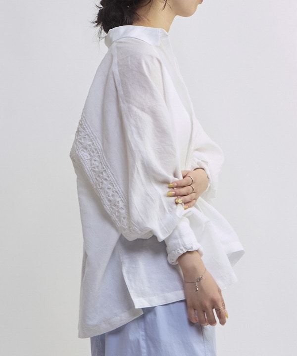 STAR★ LACE OVERSIZED SHIRT 詳細画像 5