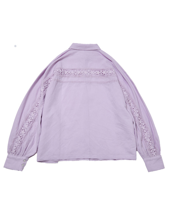 STAR★ LACE OVERSIZED SHIRT 詳細画像 ピンク 1