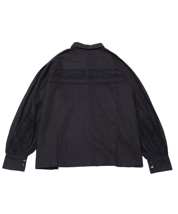 STAR★ LACE OVERSIZED SHIRT 詳細画像 ブラック 1