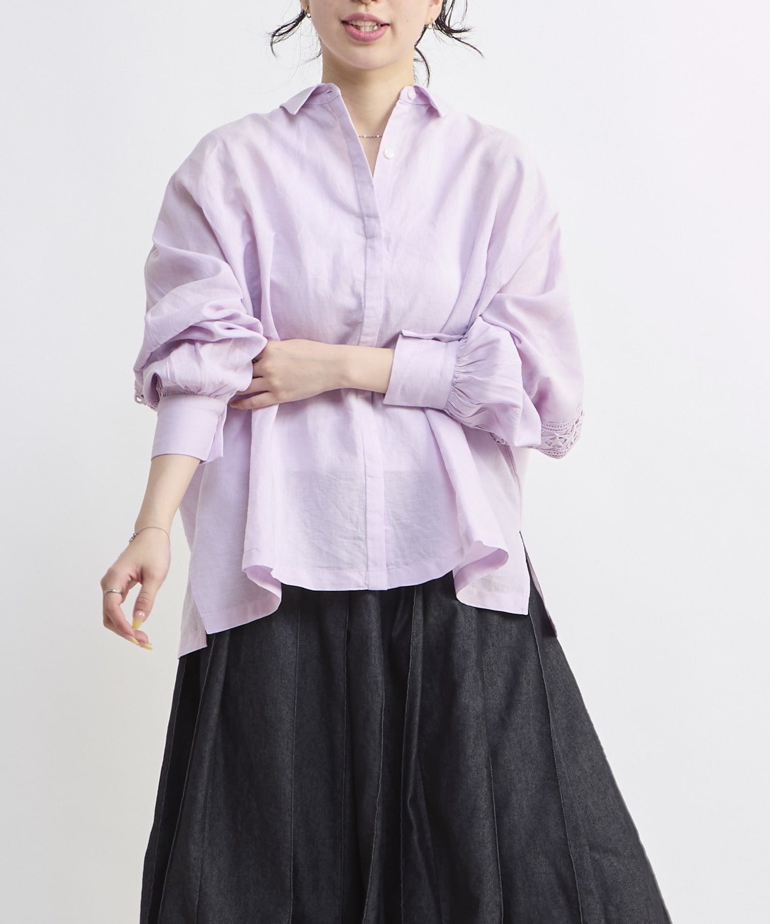 STAR☆ LACE OVERSIZED SHIRT｜CONVERSE TOKYO (コンバーストウキョウ