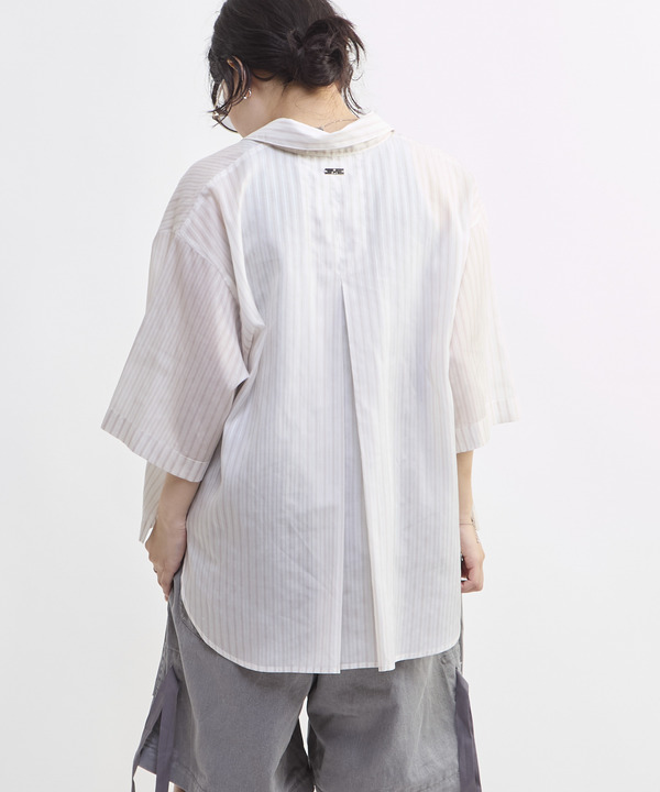 SHEER STRIPE OVER SHIRT 詳細画像 11