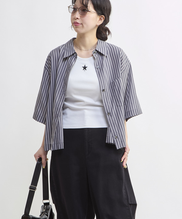 SHEER STRIPE OVER SHIRT 詳細画像 7