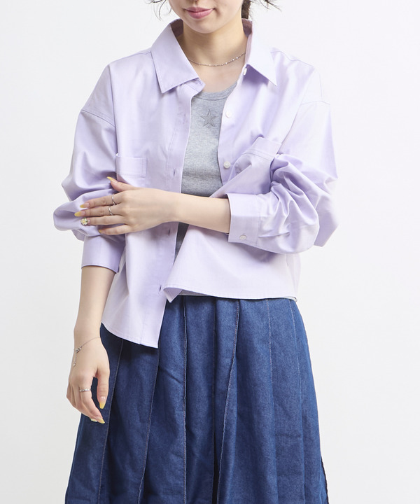 BACK STAR★ OXFORD SHORT SHIRT 詳細画像 パープル 1