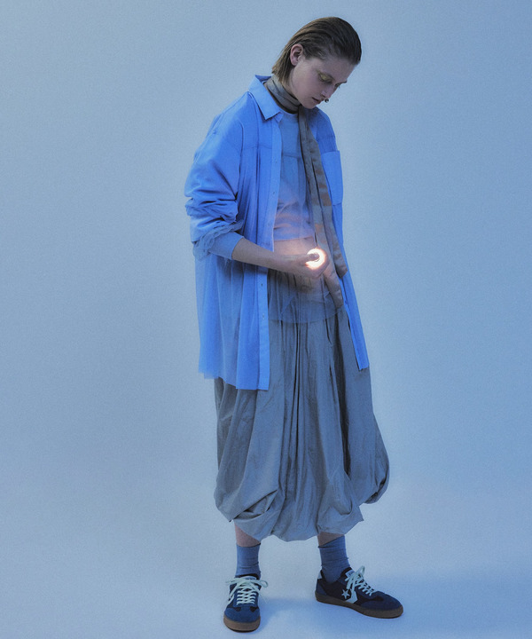 TULLE LAYERED STRIPE SHIRT 詳細画像 1