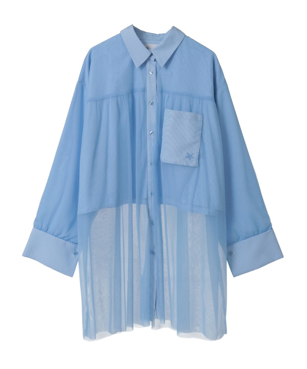 TULLE LAYERED STRIPE SHIRT 詳細画像 22
