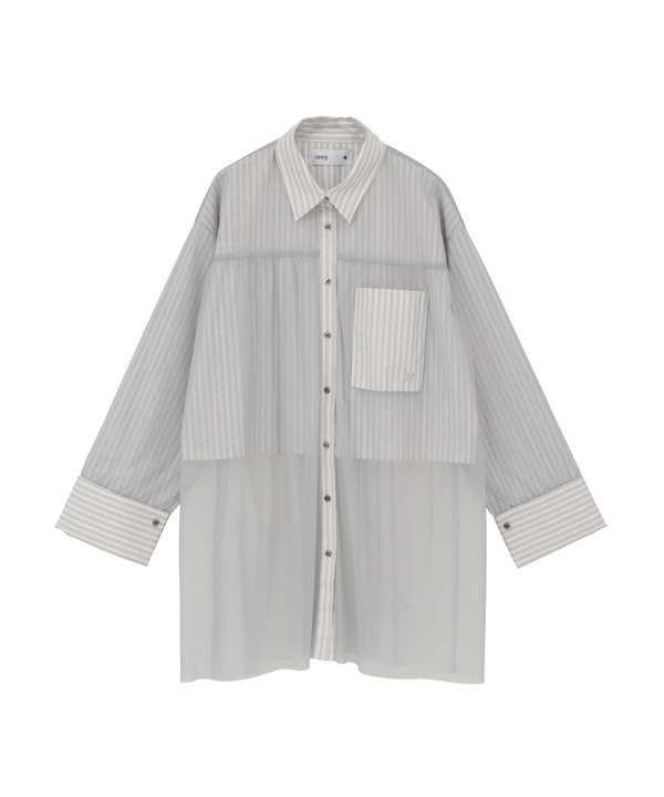 TULLE LAYERED STRIPE SHIRT 詳細画像 23