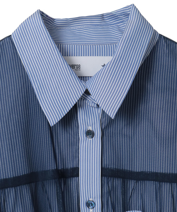 TULLE LAYERED STRIPE SHIRT 詳細画像 27