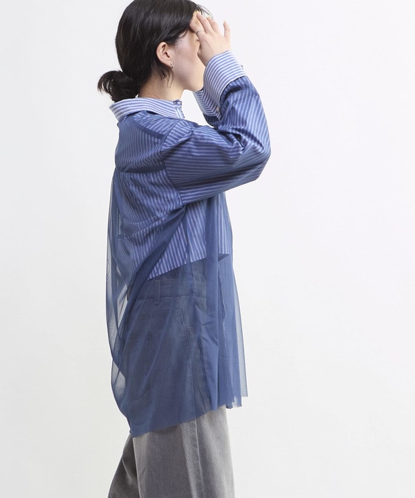 TULLE LAYERED STRIPE SHIRT 詳細画像 32