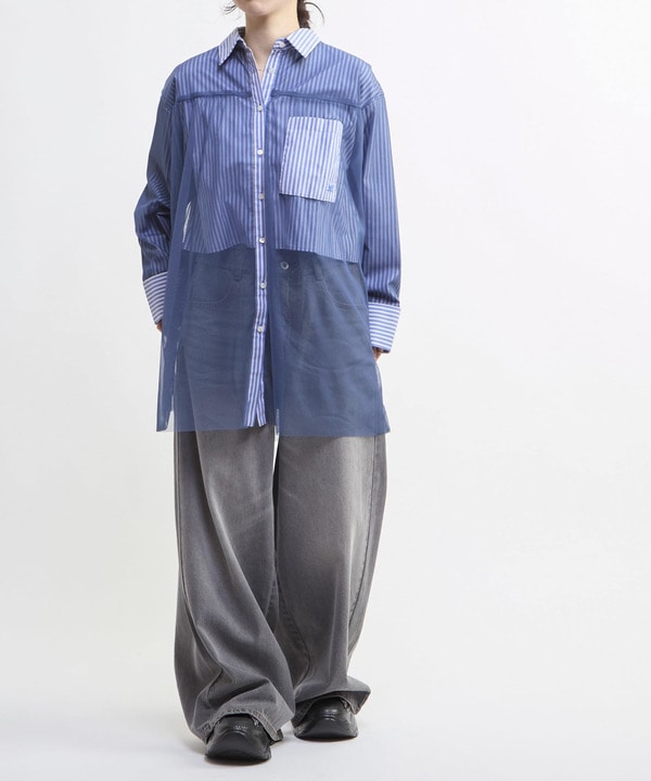 TULLE LAYERED STRIPE SHIRT 詳細画像 33