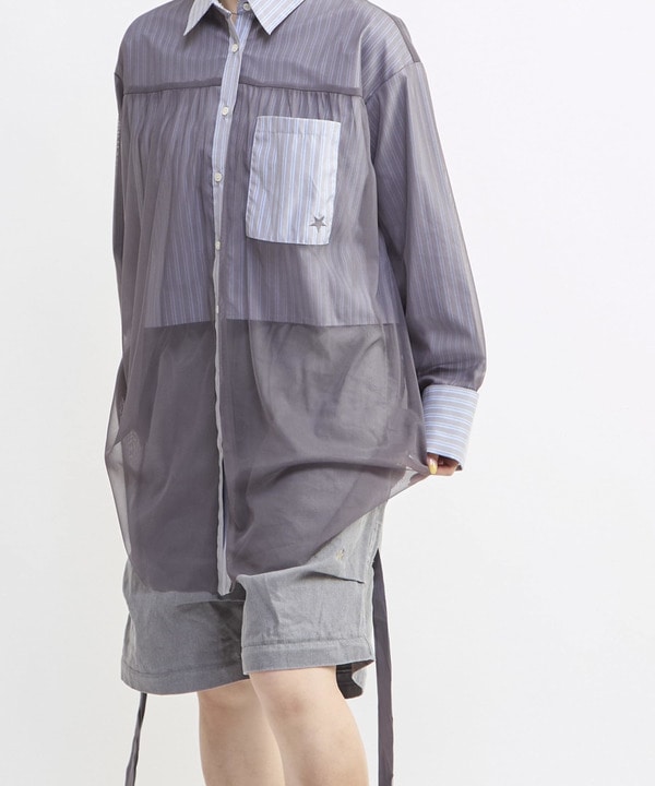 TULLE LAYERED STRIPE SHIRT 詳細画像 34