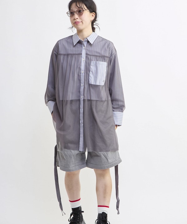 TULLE LAYERED STRIPE SHIRT 詳細画像 38