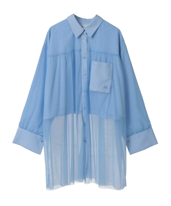 TULLE LAYERED STRIPE SHIRT 詳細画像 39