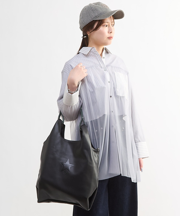 TULLE LAYERED STRIPE SHIRT 詳細画像 8
