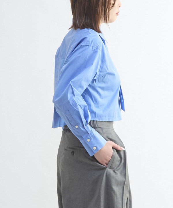【HL】DETACHABLE TIE CROPPED SHIRT 詳細画像 1