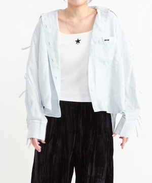 HL LACE-UP SLEEVE SHIRT