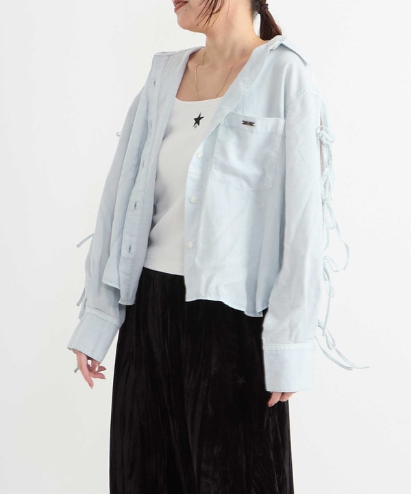 HL LACE-UP SLEEVE SHIRT 詳細画像 1