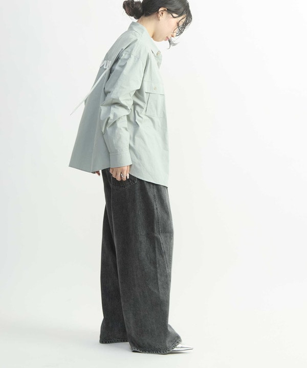 BACK SPINDLE LOGO TYPEWRITER SHIRT 詳細画像 2
