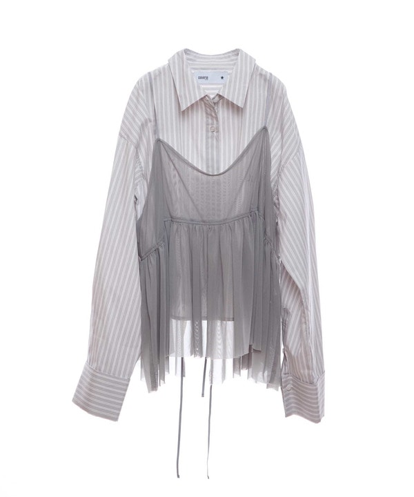 TULLE CAMISOLE AND BLOUSE 詳細画像 グレー 1
