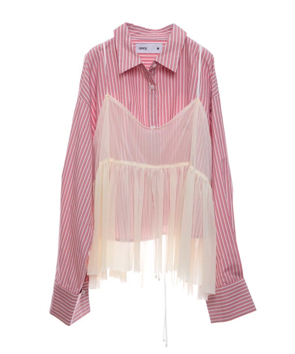 TULLE CAMISOLE AND BLOUSE 詳細画像 ピンク 1