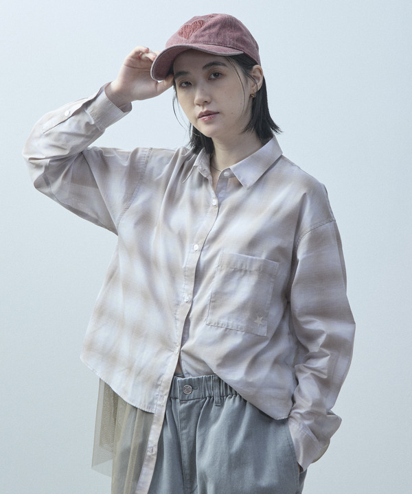TULLE DOCKING CHCK SHIRT 詳細画像 21