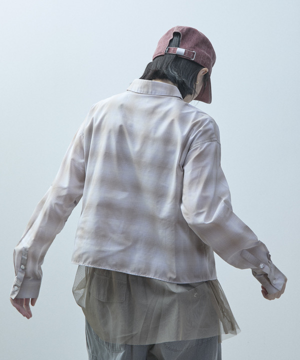 TULLE DOCKING CHCK SHIRT 詳細画像 26
