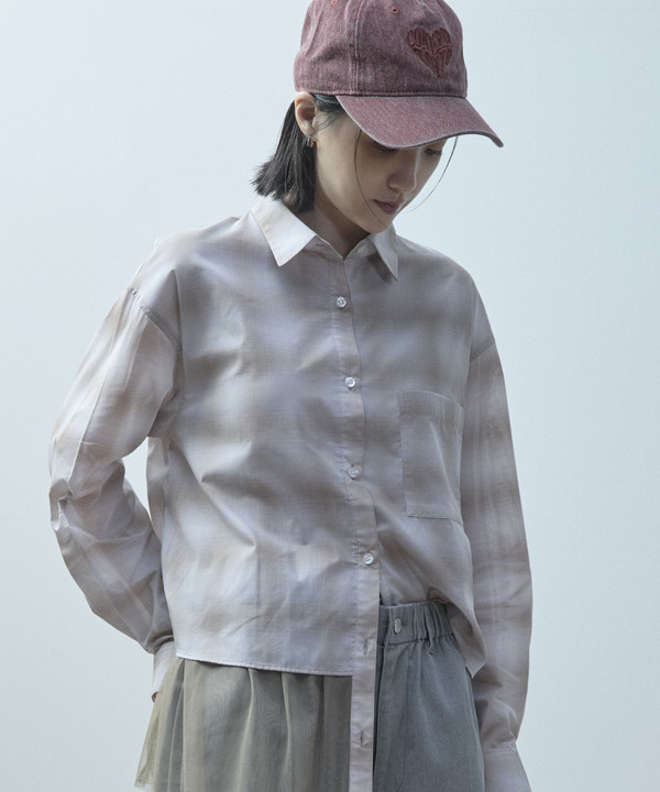 TULLE DOCKING CHCK SHIRT 詳細画像 29