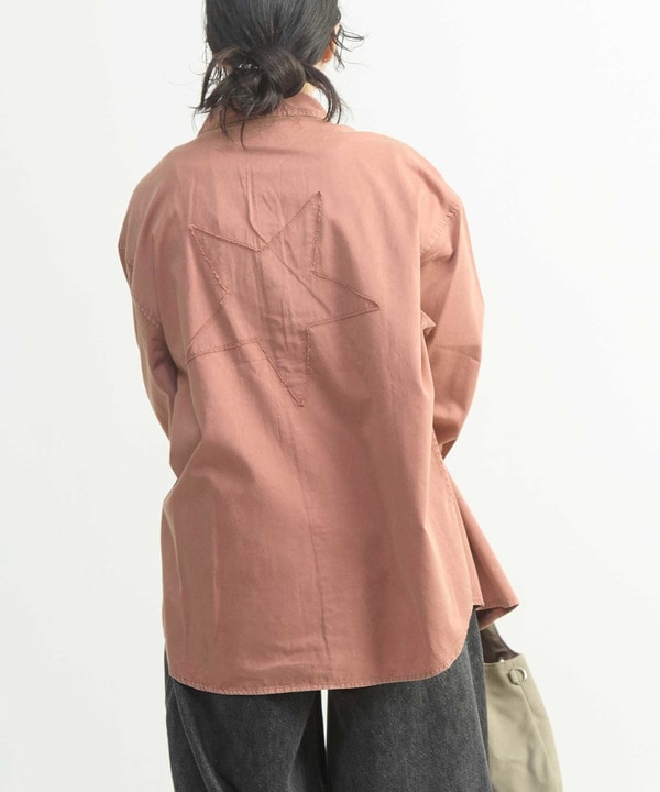 ACID WASH STAR★ PATCH OVER SHIRT 詳細画像 2