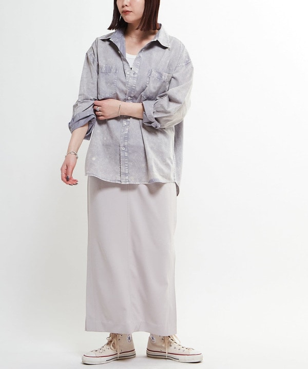 ACID WASH STAR★ PATCH OVER SHIRT 詳細画像 6