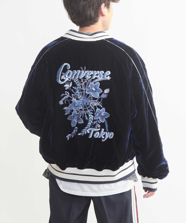 VELOUR EMBROIDERY SOUVENIR JACKET 詳細画像 ブルー 1