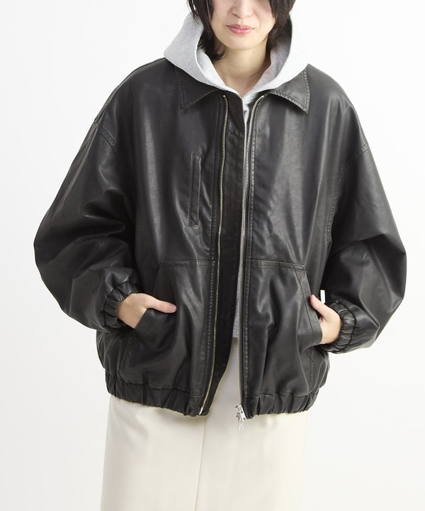 【HL】VINTAGE SYNTHETIC LEATHER BLOUSON 詳細画像 1