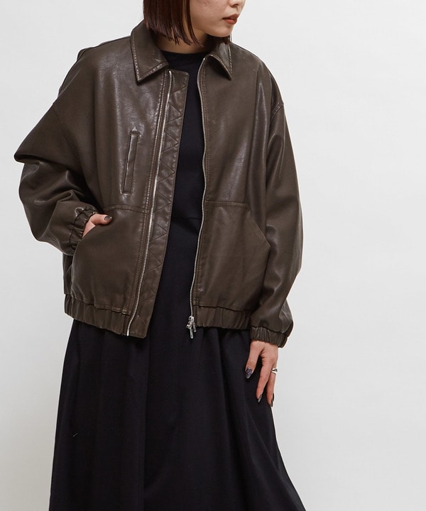 【HL】VINTAGE SYNTHETIC LEATHER BLOUSON 詳細画像 11