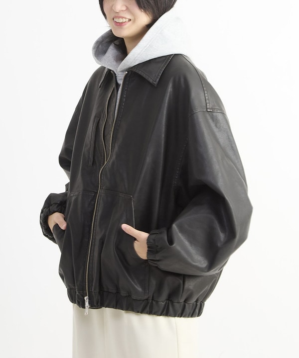 【HL】VINTAGE SYNTHETIC LEATHER BLOUSON 詳細画像 2