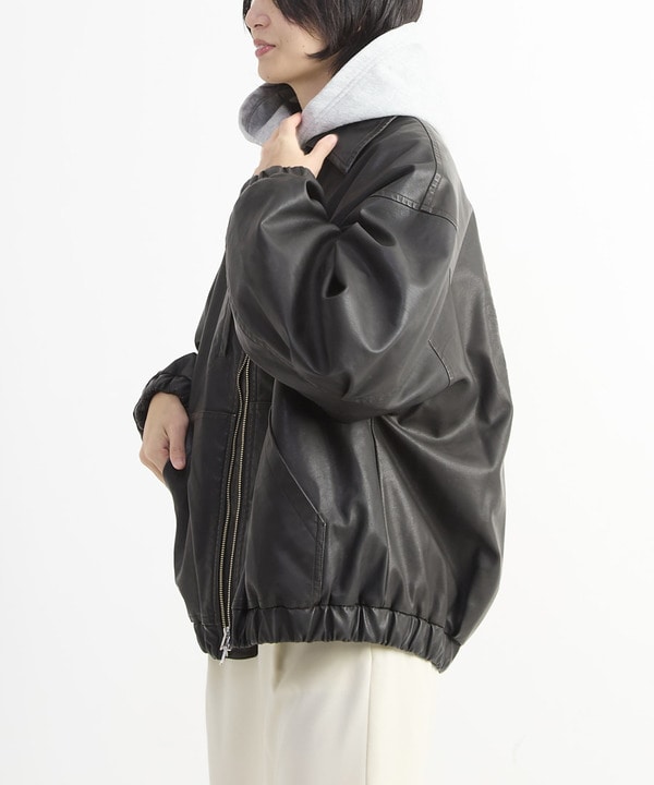 【HL】VINTAGE SYNTHETIC LEATHER BLOUSON 詳細画像 3