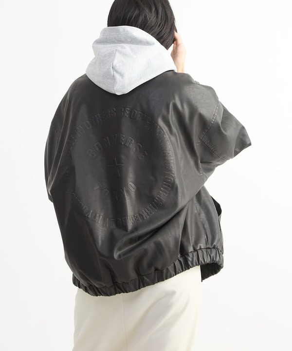 【HL】VINTAGE SYNTHETIC LEATHER BLOUSON 詳細画像 ブラック 1