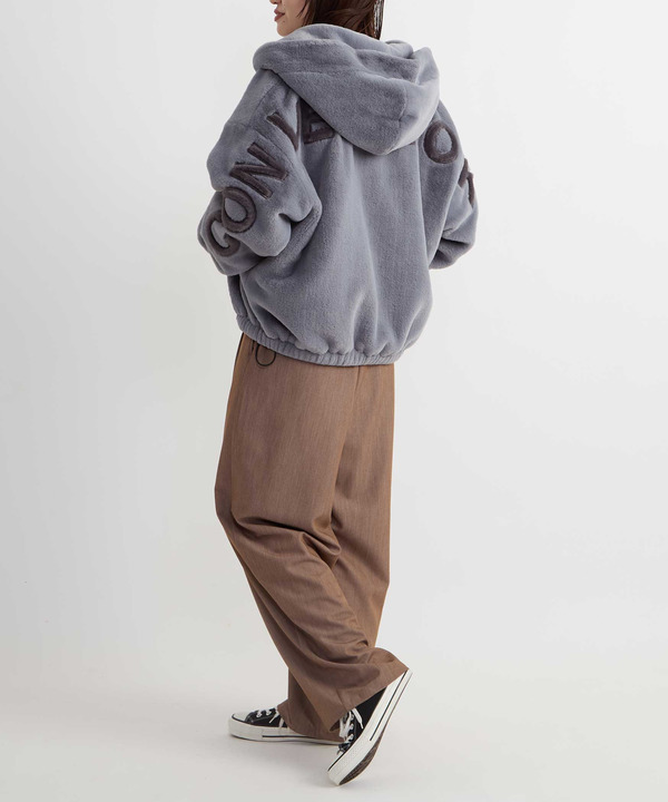 BIG LOGO FUR HOODIE JACKET 詳細画像 6