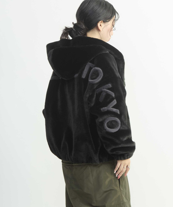 BIG LOGO FUR HOODIE JACKET 詳細画像 9