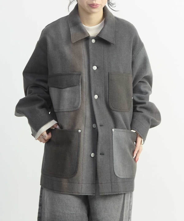 WOOL PATCHWORK JACKET 詳細画像 ブラック 1