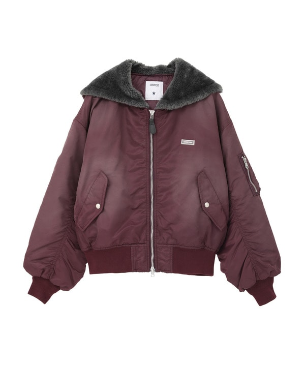 【HL】FUR COLLAR FLIGHT JACKET 詳細画像 ボルドー 1