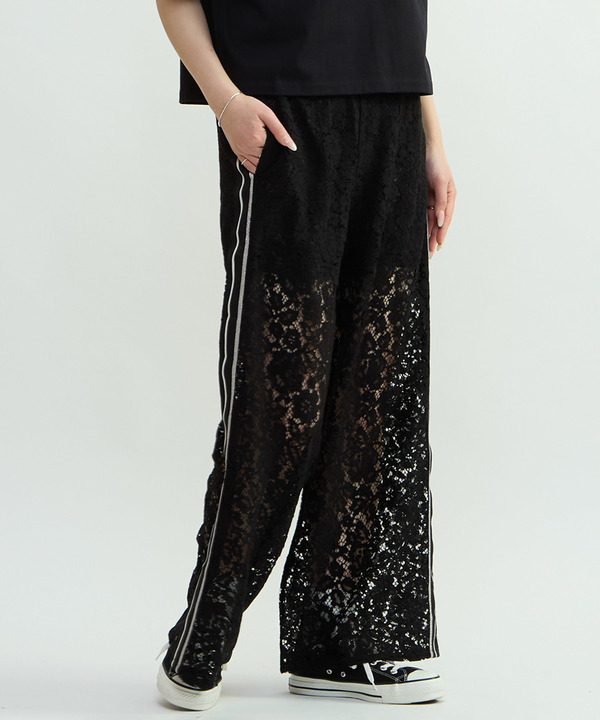 SIDE LINE LACE PANTS 詳細画像 ブラック 1