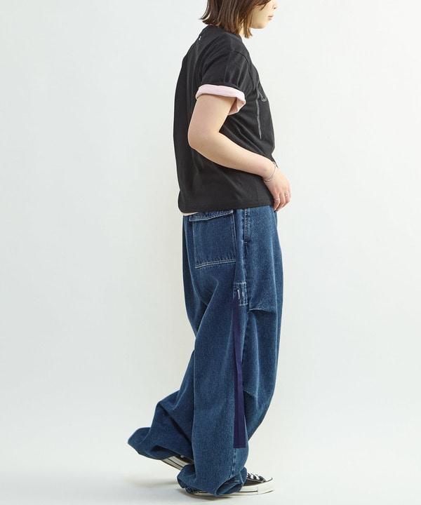 DENIM WIDE CARGO PANTS 詳細画像 2