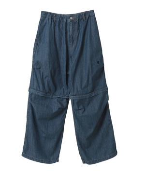 2WAY DETACHABLE DENIM WIDE CARGO PANTS