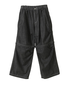 2WAY DETACHABLE DENIM WIDE CARGO PANTS